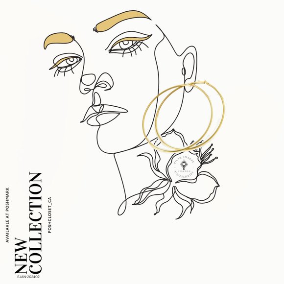 Large Stainless Steel Hoop Earing - Picture 2 of 2